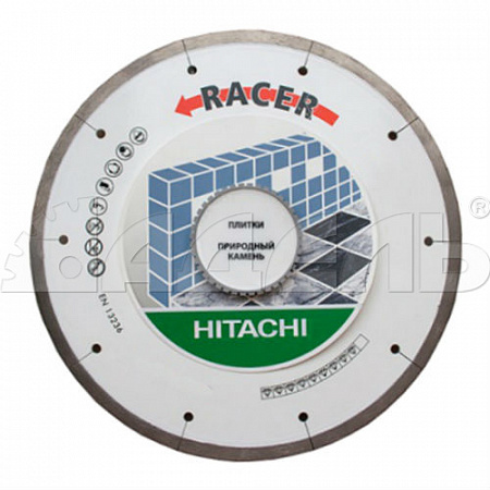 Алмазный диск Hitachi ∅115мм RACER по по твердой плитке Алмазный диск Hitachi ∅115мм RACER по по твердой плитке