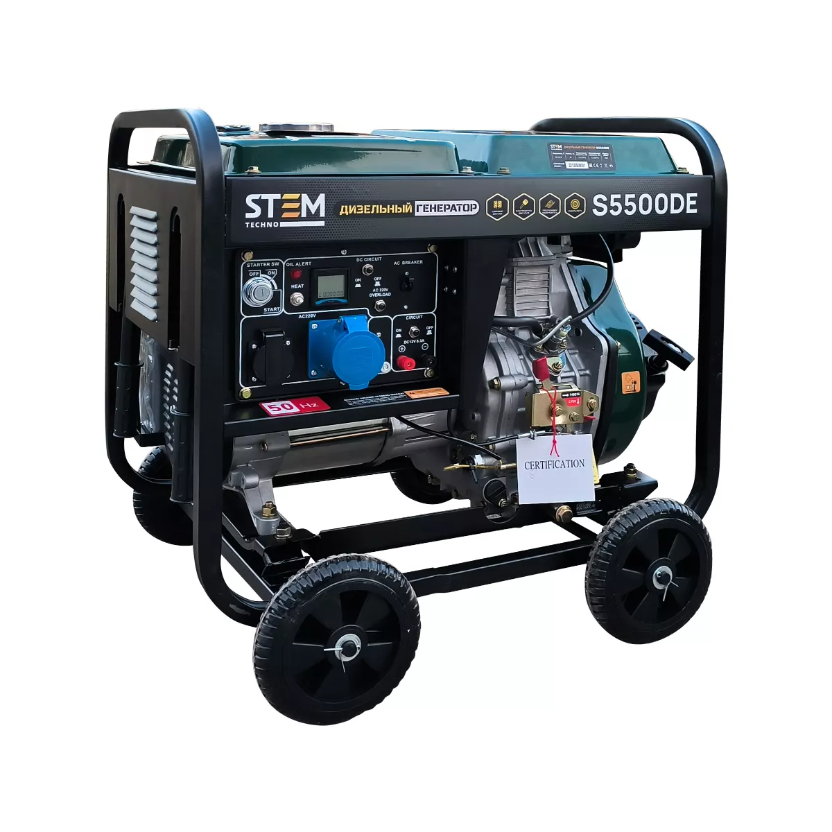 Генератор дизельный STEM Techno S5500DE (5,5кВ,электростартер, дисплей, подогрев)
